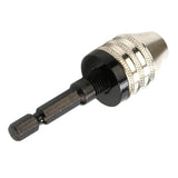 Maxbell 1/4'' Keyless Drill Bit Chuck Quick Change Adapter Hex Shank 0.3-3.6mm White - Aladdin Shoppers