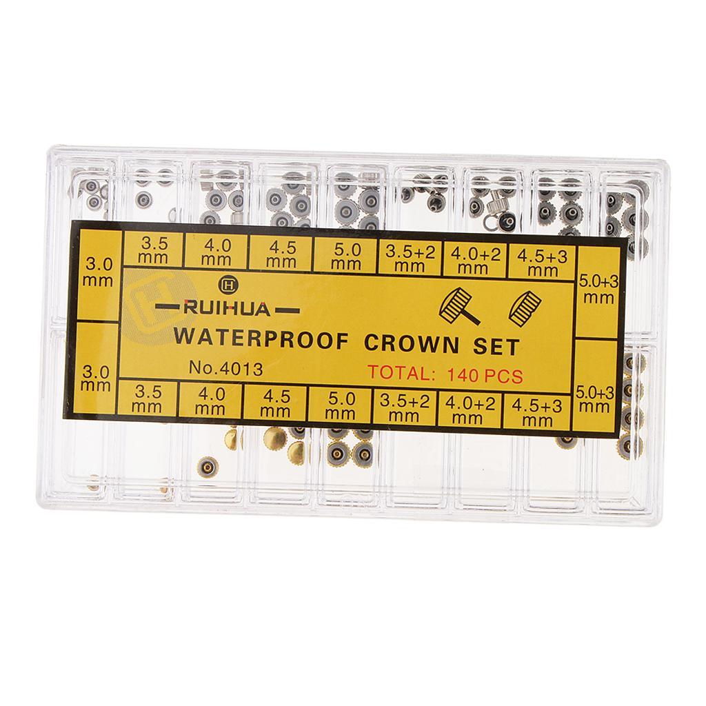 Maxbell 140Pcs/Box Copper Mixed Size Watch Case Tube Pipes for Waterproof Crown Assortment - Aladdin Shoppers