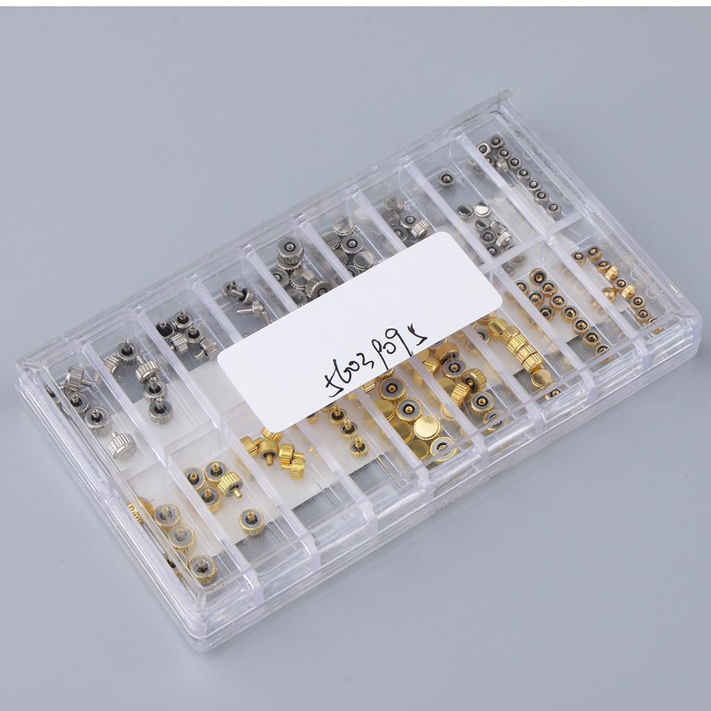 Maxbell 140Pcs/Box Copper Mixed Size Watch Case Tube Pipes for Waterproof Crown Assortment - Aladdin Shoppers