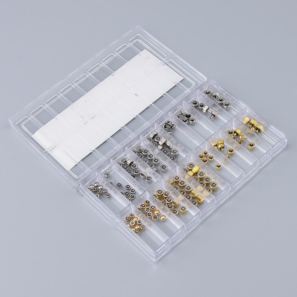 Maxbell 140Pcs/Box Copper Mixed Size Watch Case Tube Pipes for Waterproof Crown Assortment - Aladdin Shoppers