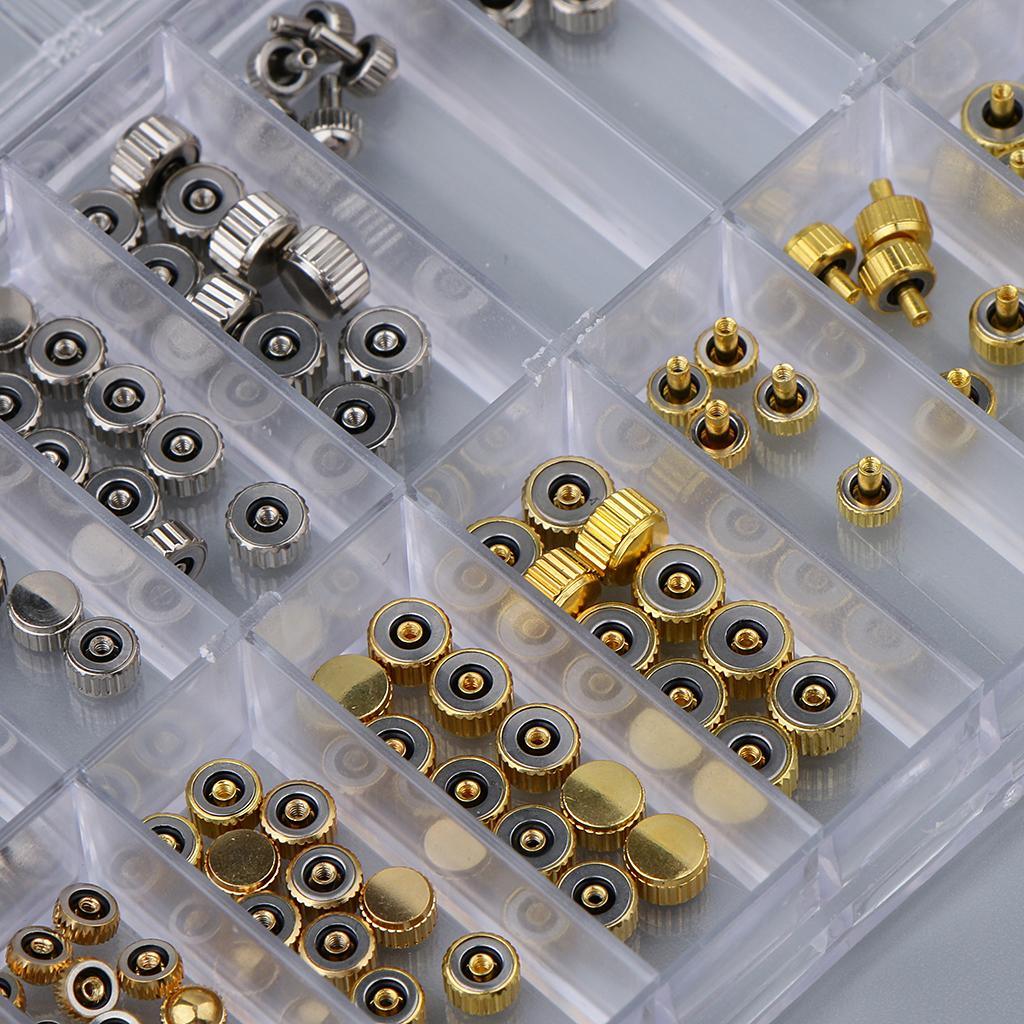 Maxbell 140Pcs/Box Copper Mixed Size Watch Case Tube Pipes for Waterproof Crown Assortment - Aladdin Shoppers