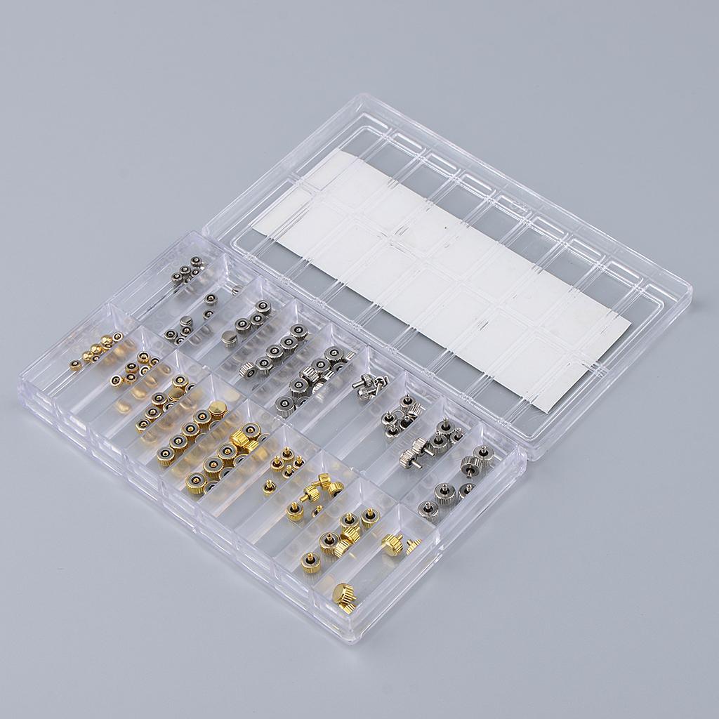 Maxbell 140Pcs/Box Copper Mixed Size Watch Case Tube Pipes for Waterproof Crown Assortment - Aladdin Shoppers