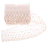 Maxbell 14cm Nylon Silk Mesh Cloth Embroidery Lace for Doll Clothes DIY Making Beige - Aladdin Shoppers
