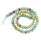 Maxbell 15.5inch Strand Natural Amazonite Beads 5mmx8mm Faceted Rondelle Loose Beads 0.8mm Hole DIY Jewelry Findings Making Necklace Bracelet Craft - Aladdin Shoppers