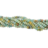 Maxbell 15.5inch Strand Natural Amazonite Beads 5mmx8mm Faceted Rondelle Loose Beads 0.8mm Hole DIY Jewelry Findings Making Necklace Bracelet Craft - Aladdin Shoppers