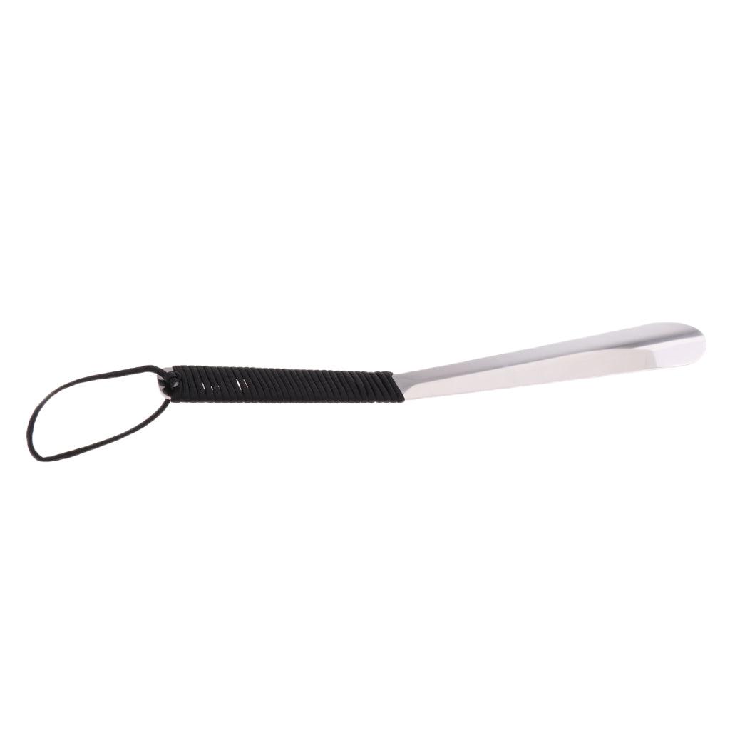 Maxbell 15" Stainless Steel Long Handle Shoehorn with Paracord Handle Black - Aladdin Shoppers