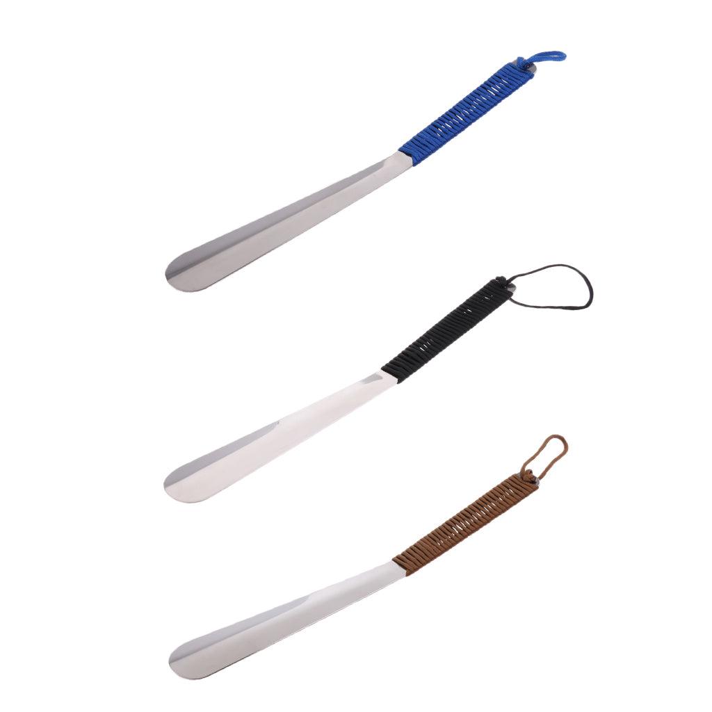 Maxbell 15" Stainless Steel Long Handle Shoehorn with Paracord Handle Blue - Aladdin Shoppers