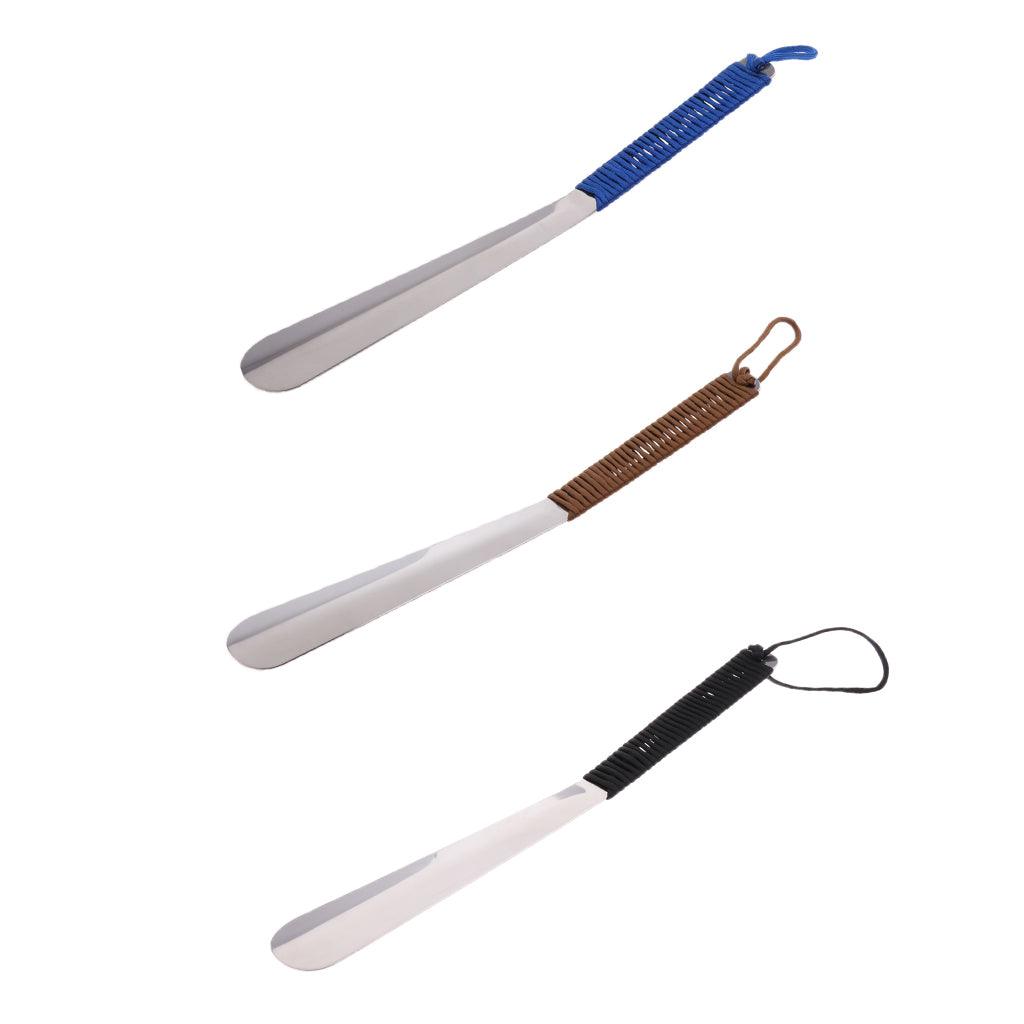Maxbell 15" Stainless Steel Long Handle Shoehorn with Paracord Handle Blue - Aladdin Shoppers