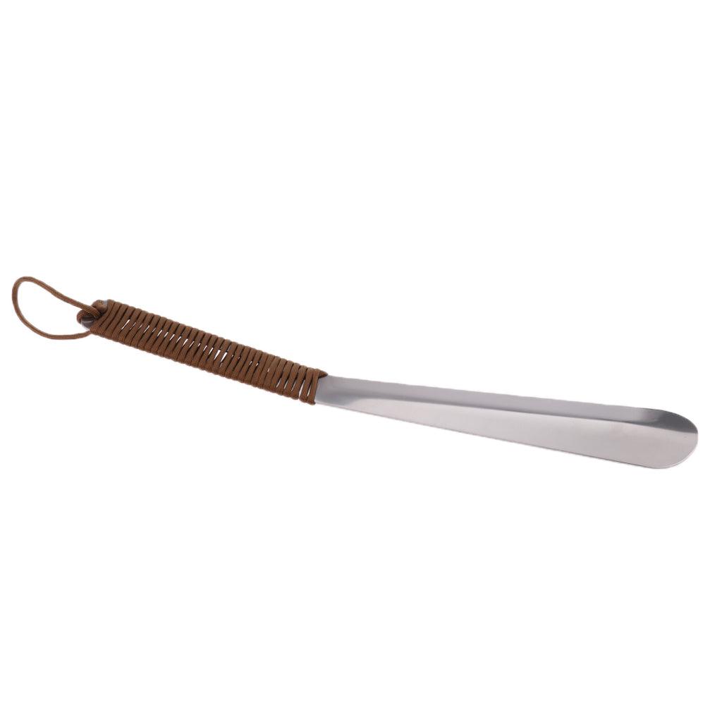 Maxbell 15" Stainless Steel Long Handle Shoehorn with Paracord Handle Brown - Aladdin Shoppers