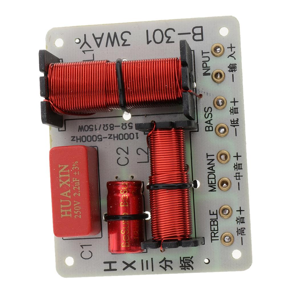 Maxbell 150W Treble Bass 3 Way Frequency Divider Speaker Crossover Filters Board - Aladdin Shoppers