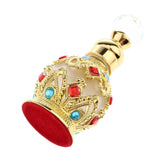 Maxbell 15ML Crystal Rhinestones Round Empty Refillable Perfume Essential Oil Bottle Makeup Container - Aladdin Shoppers