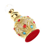 Maxbell 15ML Crystal Rhinestones Round Empty Refillable Perfume Essential Oil Bottle Makeup Container - Aladdin Shoppers