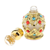 Maxbell 15ML Crystal Rhinestones Round Empty Refillable Perfume Essential Oil Bottle Makeup Container - Aladdin Shoppers