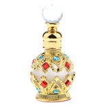 Maxbell 15ML Crystal Rhinestones Round Empty Refillable Perfume Essential Oil Bottle Makeup Container - Aladdin Shoppers