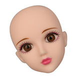 Maxbell 1/6 Ball-Jointed Doll Girl Head Sculpt for BJD Doll Body Parts Brown Eyes - Aladdin Shoppers