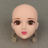 Maxbell 1/6 Ball-Jointed Doll Girl Head Sculpt for BJD Doll Body Parts Brown Eyes - Aladdin Shoppers