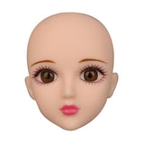 Maxbell 1/6 Ball-Jointed Doll Girl Head Sculpt for BJD Doll Body Parts Brown Eyes - Aladdin Shoppers