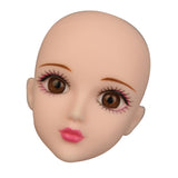 Maxbell 1/6 Ball-Jointed Doll Girl Head Sculpt for BJD Doll Body Parts Brown Eyes - Aladdin Shoppers