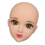 Maxbell 1/6 Ball-Jointed Doll Girl Head Sculpt for BJD Doll Body Parts Green Eyes - Aladdin Shoppers