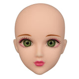 Maxbell 1/6 Ball-Jointed Doll Girl Head Sculpt for BJD Doll Body Parts Green Eyes - Aladdin Shoppers