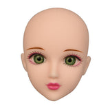 Maxbell 1/6 Ball-Jointed Doll Girl Head Sculpt for BJD Doll Body Parts Green Eyes - Aladdin Shoppers