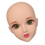 Maxbell 1/6 Ball-Jointed Doll Girl Head Sculpt for BJD Doll Body Parts Green Eyes - Aladdin Shoppers