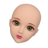 Maxbell 1/6 Ball-Jointed Doll Girl Head Sculpt for BJD Doll Body Parts Green Eyes - Aladdin Shoppers