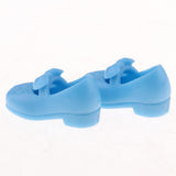 Maxbell 1/6 Doll Princess Shoes Plastic High Heels for Blythe Licca Doll Blue - Aladdin Shoppers