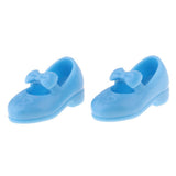 Maxbell 1/6 Doll Princess Shoes Plastic High Heels for Blythe Licca Doll Blue - Aladdin Shoppers
