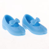 Maxbell 1/6 Doll Princess Shoes Plastic High Heels for Blythe Licca Doll Blue - Aladdin Shoppers