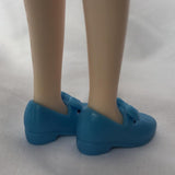 Maxbell 1/6 Doll Princess Shoes Plastic High Heels for Blythe Licca Doll Blue - Aladdin Shoppers
