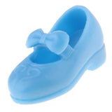 Maxbell 1/6 Doll Princess Shoes Plastic High Heels for Blythe Licca Doll Blue - Aladdin Shoppers