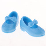 Maxbell 1/6 Doll Princess Shoes Plastic High Heels for Blythe Licca Doll Blue - Aladdin Shoppers