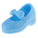 Maxbell 1/6 Doll Princess Shoes Plastic High Heels for Blythe Licca Doll Blue - Aladdin Shoppers