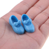 Maxbell 1/6 Doll Princess Shoes Plastic High Heels for Blythe Licca Doll Blue - Aladdin Shoppers