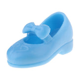 Maxbell 1/6 Doll Princess Shoes Plastic High Heels for Blythe Licca Doll Blue - Aladdin Shoppers