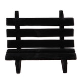 Maxbell 1/6 Dollhouse Miniature Park Bench Furniture for Fairy Garden Black - Aladdin Shoppers