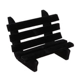 Maxbell 1/6 Dollhouse Miniature Park Bench Furniture for Fairy Garden Black - Aladdin Shoppers