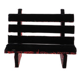 Maxbell 1/6 Dollhouse Miniature Park Bench Furniture for Fairy Garden Red Black - Aladdin Shoppers