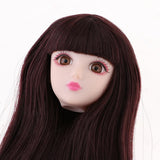 Maxbell 1/6 Head Sculpt with Brown Hair for BJD Doll Replacement Body Part Accessory - Aladdin Shoppers