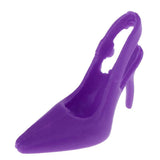 Maxbell 1/6 Miniature Dollhouse Plastic High Heel Shoes Figures Doll Decor Purple - Aladdin Shoppers