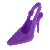 Maxbell 1/6 Miniature Dollhouse Plastic High Heel Shoes Figures Doll Decor Purple - Aladdin Shoppers