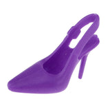 Maxbell 1/6 Miniature Dollhouse Plastic High Heel Shoes Figures Doll Decor Purple - Aladdin Shoppers