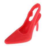Maxbell 1/6 Miniature Dollhouse Plastic High Heel Shoes Figures Doll Decor Red - Aladdin Shoppers
