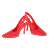 Maxbell 1/6 Miniature Dollhouse Plastic High Heel Shoes Figures Doll Decor Red - Aladdin Shoppers