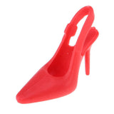 Maxbell 1/6 Miniature Dollhouse Plastic High Heel Shoes Figures Doll Decor Red - Aladdin Shoppers