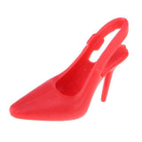 Maxbell 1/6 Miniature Dollhouse Plastic High Heel Shoes Figures Doll Decor Red - Aladdin Shoppers