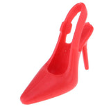 Maxbell 1/6 Miniature Dollhouse Plastic High Heel Shoes Figures Doll Decor Red - Aladdin Shoppers