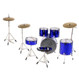 Maxbell 1/6 Scale Complete Drum Set Musical Instrument for 12" Action Figure blue - Aladdin Shoppers