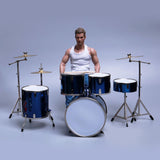 Maxbell 1/6 Scale Complete Drum Set Musical Instrument for 12" Action Figure blue - Aladdin Shoppers